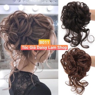 Búi tóc giả cột thun, búi dây tóc thả lơi B008 B011