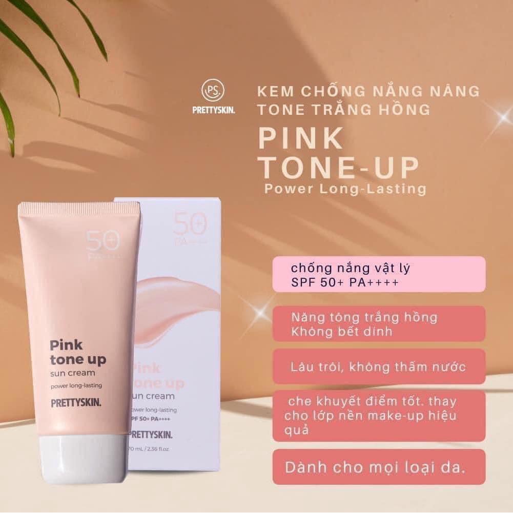 KEM CHỐNG NẮNG PRETTY SKIN SUN CREAM 70ML kiềm dầu, nâng tone, phù hợp với da dầu mụn, da khô, nhạy cảm, mọi loại da