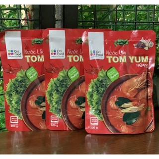 Combo 3 gói cốt nước lẩu thái tom yum hotpot chua cay gói 200g