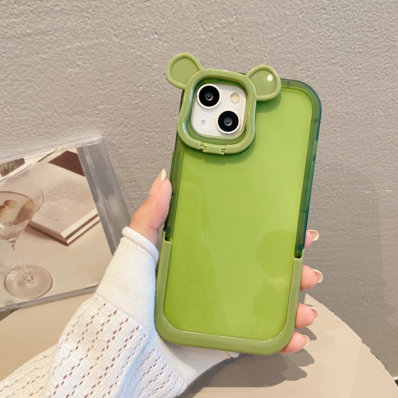 Ốp Điện Thoại Trong Suốt Chống Sốc Họa Tiết Gấu Dễ Thương Cho iPhone 14 13 12 11 Pro Max