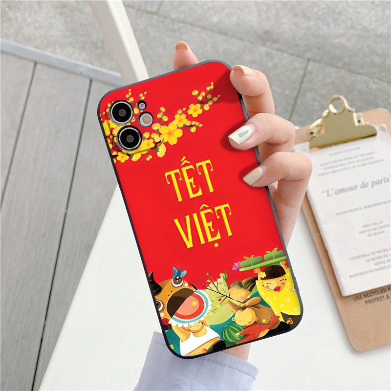 Ốp BVC iphone cạnh vuông Tết Việt truyền thống 6/6splus/7/7plus/8/8plus/x/xr/xs/11/12/13/14/pro/max/plus/