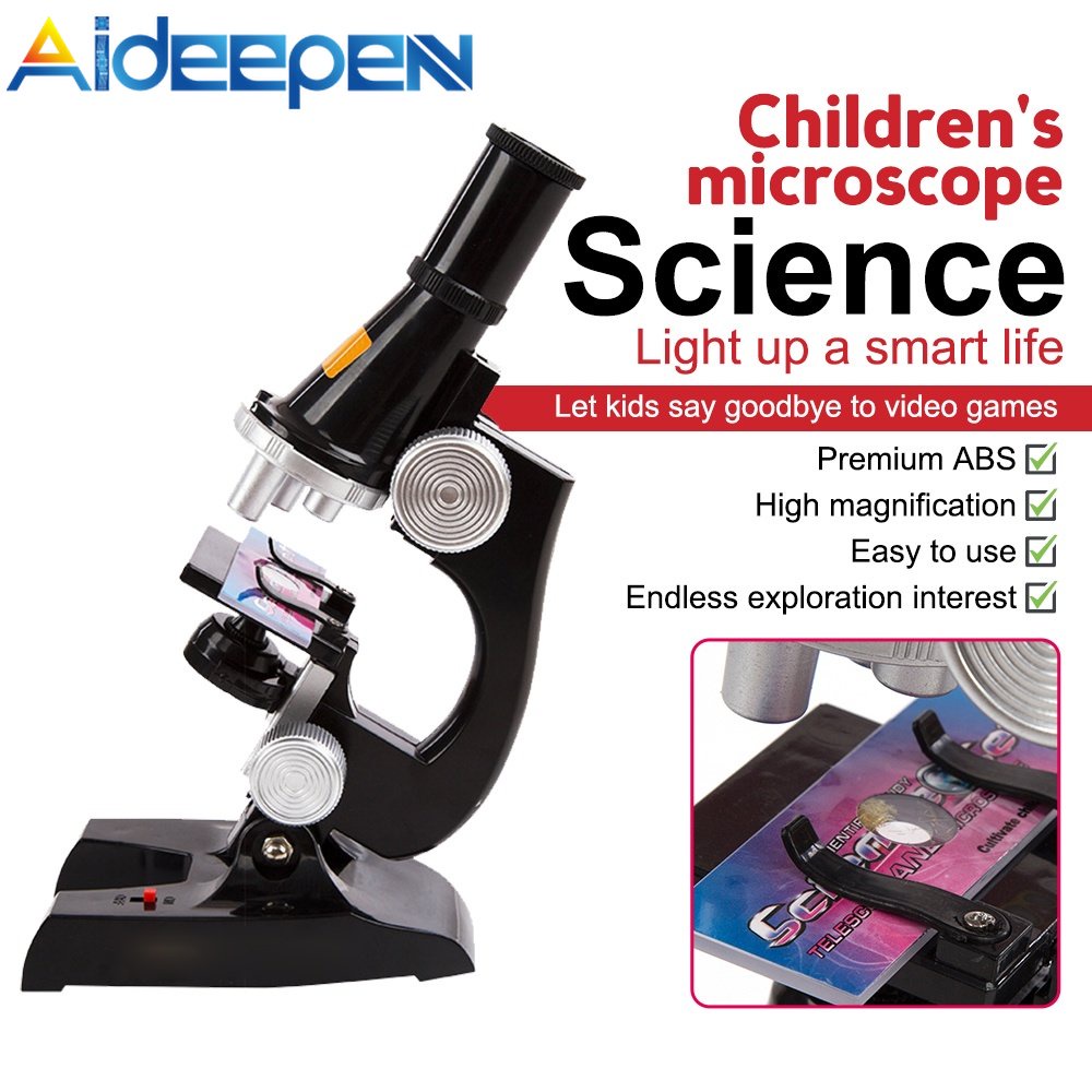AIDEEPEN Kính hiển vi phóng đại 100/ 400/ 450X dành cho trẻ em