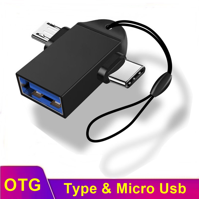 Đầu Chuyển Đổi OTG Micro USB Type C Sang USB 3.0 Type-C 2 Trong 1 Cho Samsung Huawei Xiaomi Macbook