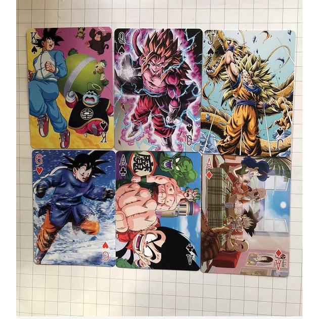 Hộp 54 Thẻ bài 7 viên ngọc rồng Dragon Ball có đầy đủ nhân vật Songoku,songohan,ca-đíc,fire