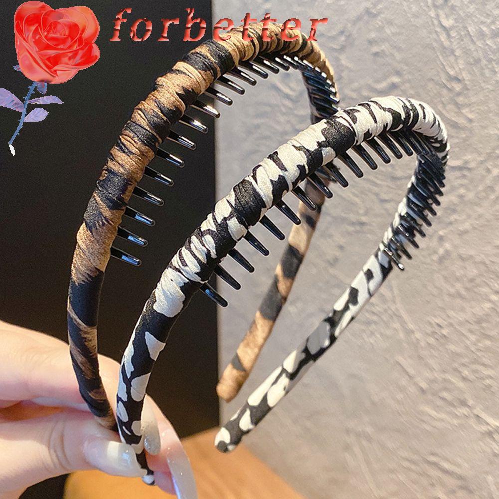 Băng Đô Cài Tóc Chống Trượt Họa Tiết Da Báo Phong Cách Hàn Quốc Thời Trang Cho Nữ