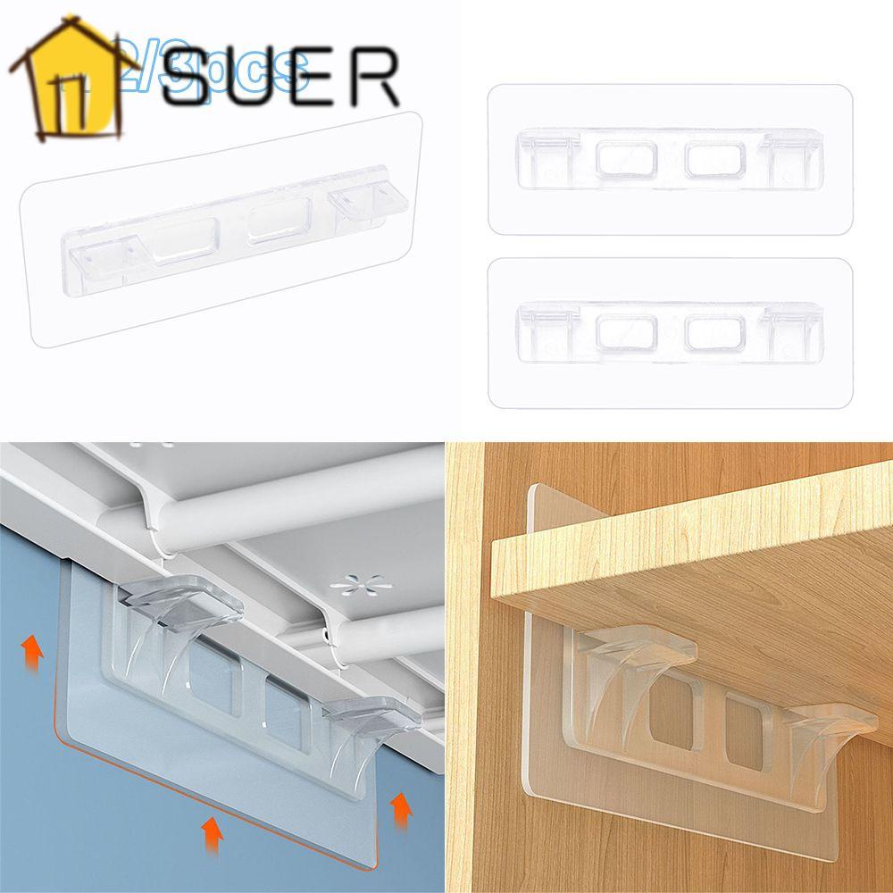 Suenin Clapboard Giá Đỡ Phân Tầng Dán Góc Tủ Quần Áo Có Móc Chia Ngăn