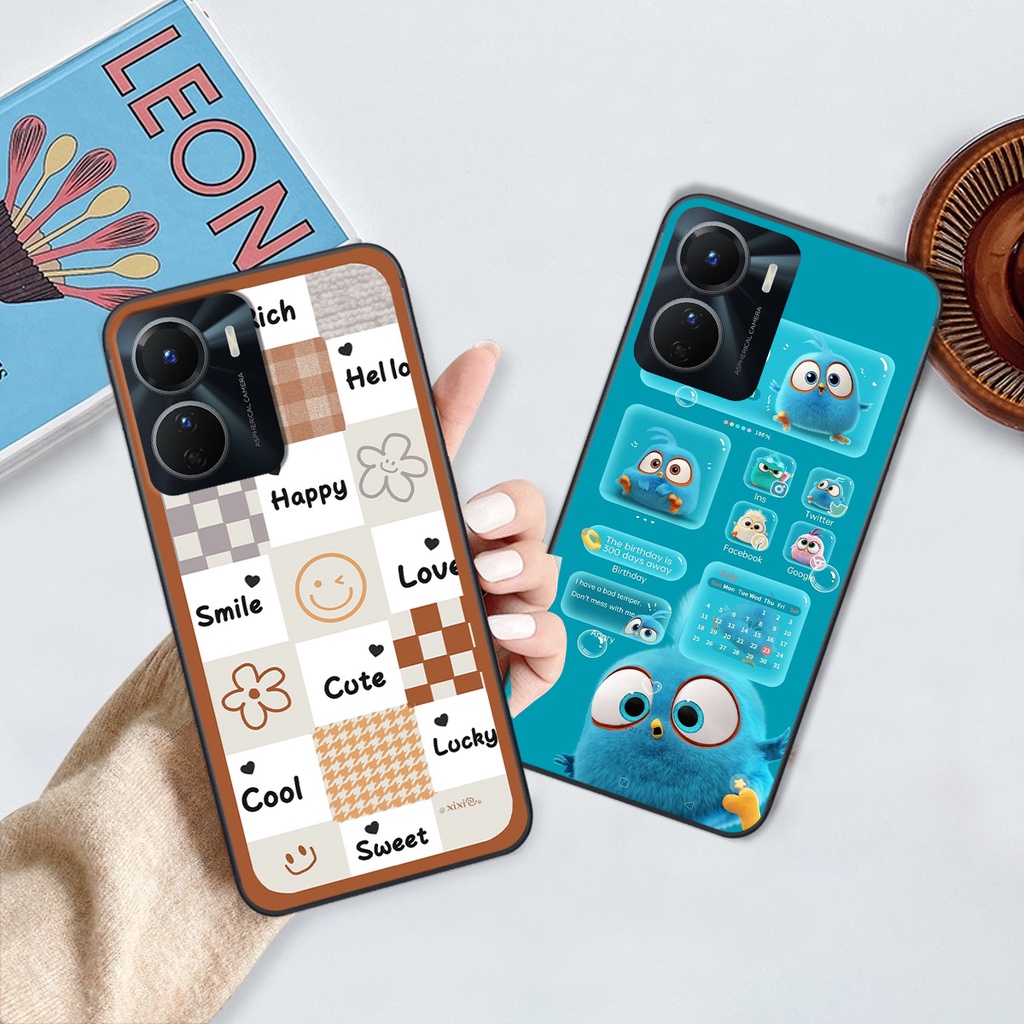 Ốp Vivo Y16 in hình gấu vịt caro nhiều màu sắc ngộ nghĩnh dễ thương