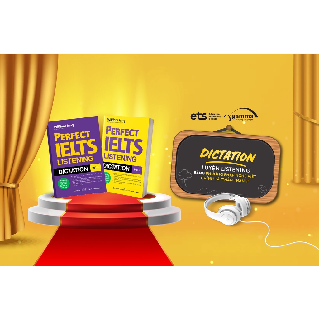 Sách - Combo Perfect Ielts Listening Dictation (Vol.1 + Vol.2)