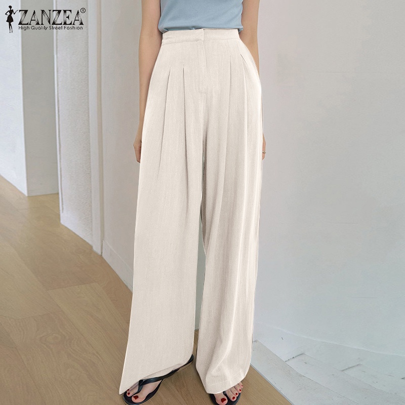 Zanzea Quần ống rộng Phong Cách Hàn Quốc Dành Cho Nữ