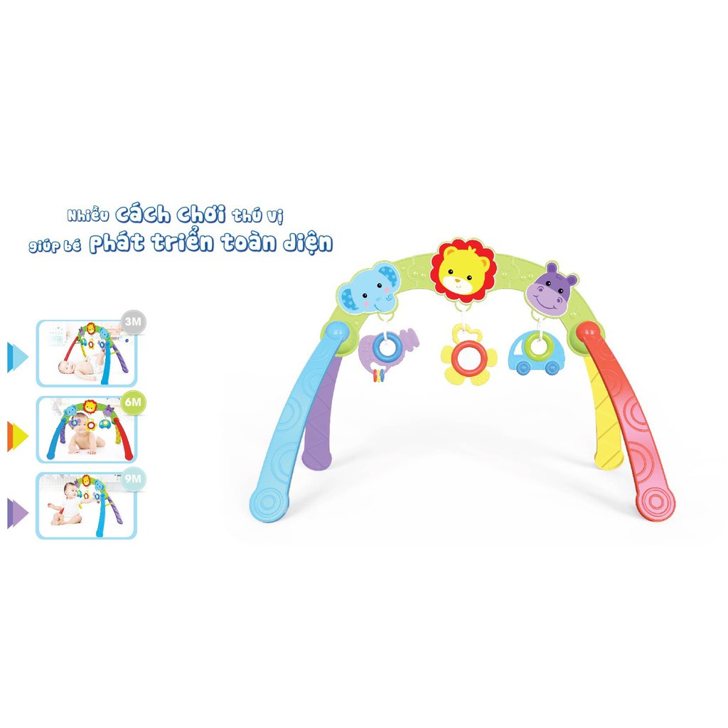 Kệ chữ A cho bé nằm chơi có nhạc Sư tử Atona Gấp Gọn