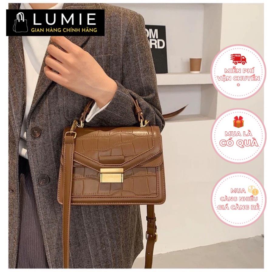 Túi xách nữ Lumie đeo chéo, đeo vai, túi cnk đi chơi, đi học, đi làm, chất da đẹp, thời trang cao cấp size 20cm LB182