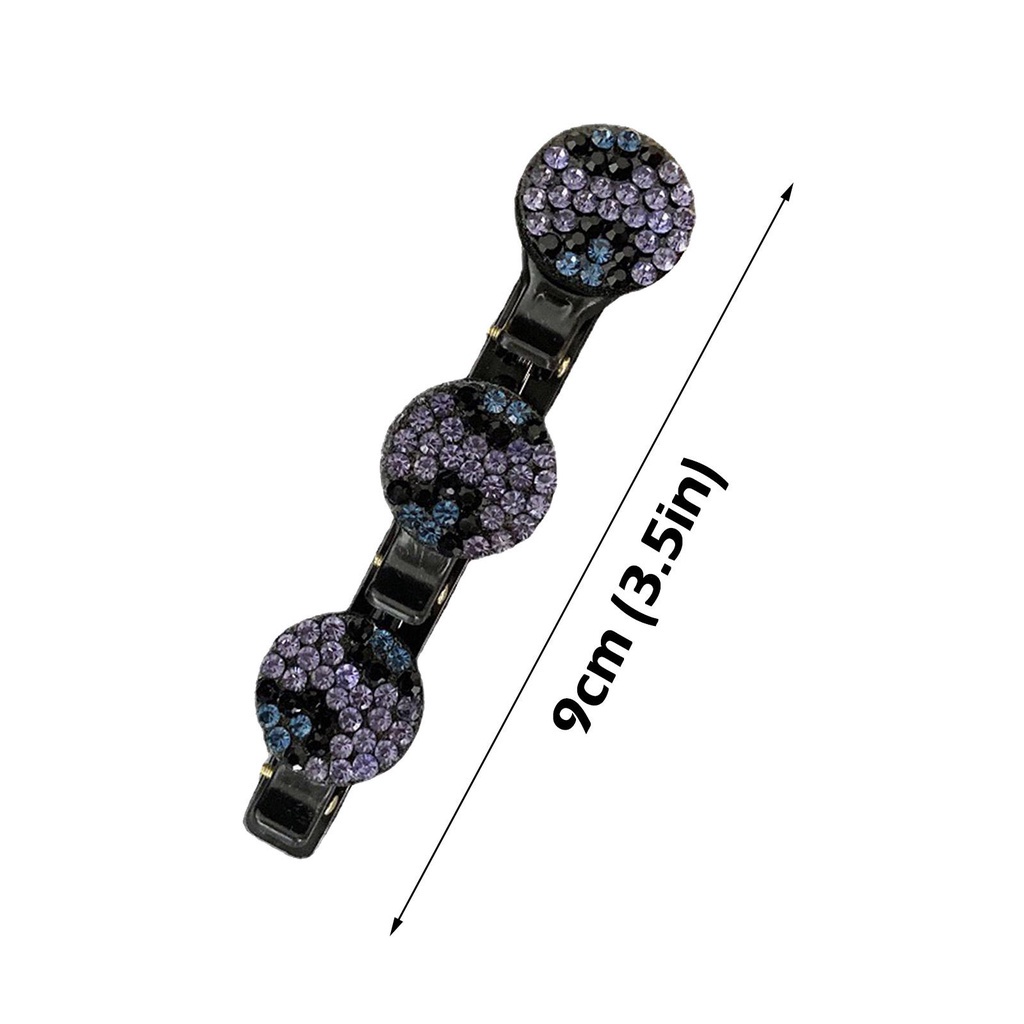 Kẹp Tóc Bện Đính Đá Lấp Lánh T9B1