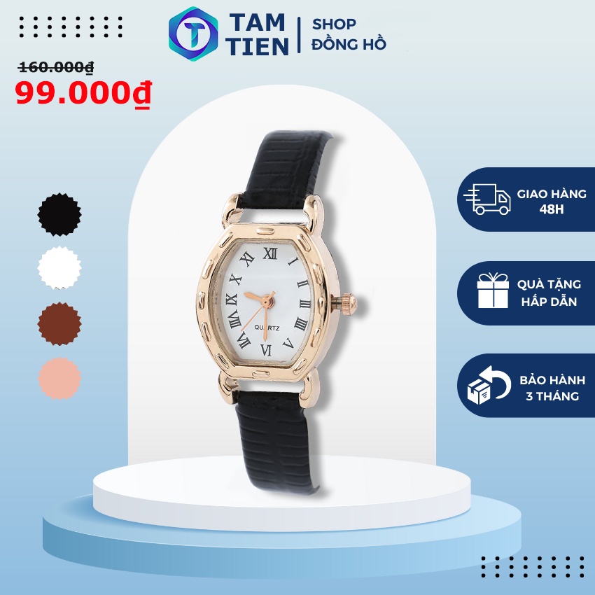 Đồng Hồ Nữ JULIUS Hàn Quốc Dây Da Mặt Trái Xoan - O Van Cá Tính - Tam Tiến Store