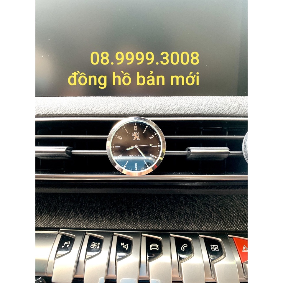 Đồng hồ peugeot, đồng hồ 6d cao cấp gắn khe gió điều hoà peugeot new
