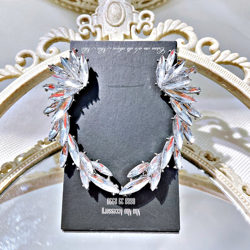 Khuyên Kẹp Vành Tai Đính Đá Đi Tiệc NHÀ NHỎ 1510