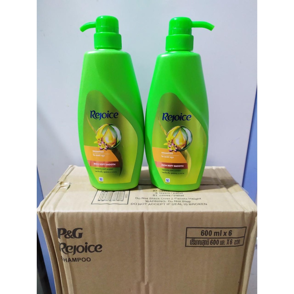 1 Thùng 6 Chai Dầu Gội Rejoyce Thái Lan 600ml suôn mềm mượt