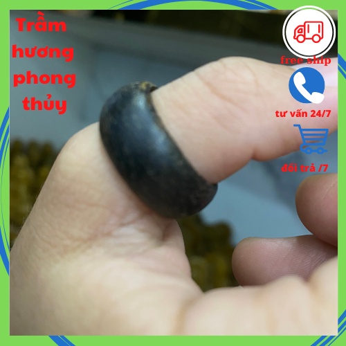 Nhẫn Trầm Hương Sánh chìm Làm size theo yêu cầu