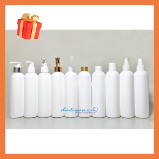 Chai chiết mỹ phẩm - chai hdpe 230ml trắng