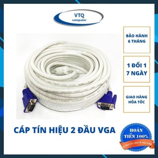 Dây tín hiệu VGA 1.5m-5m trắng chống nhiễu.hàng chất lượng .Bảo hành 3 tháng