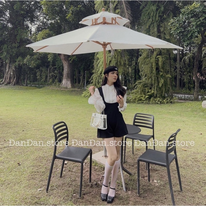 SET JUMPSITE YẾM TIỂU THƯ KÈM ÁO SƠ MI PHỐI BÈO TAY XINHH SJYTTA