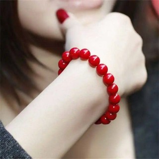 Hàng mới về mới vòng tay đá mã não đỏ đơn giản thời trang cho cặp đôi