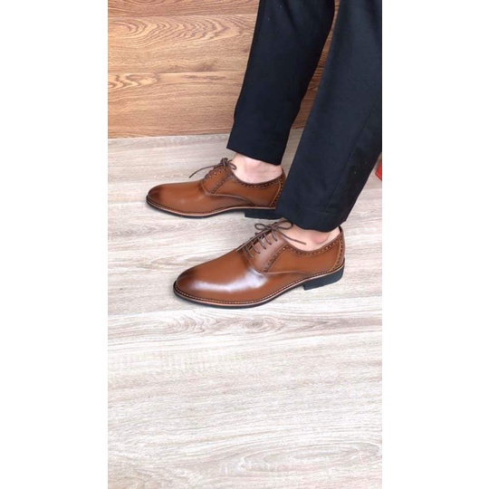 Giày Tây Nam Kiểu Oxford Ứng Dụng Công Sở Đi Tiệc Thiết Kế Da Thật 100% T101Br
