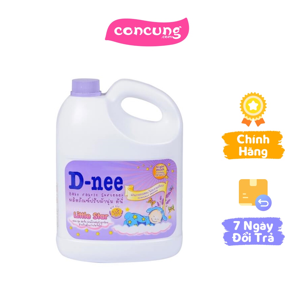 Nước xả mềm quần áo em bé D-nee Little Star Màu Tím 3L/2.8