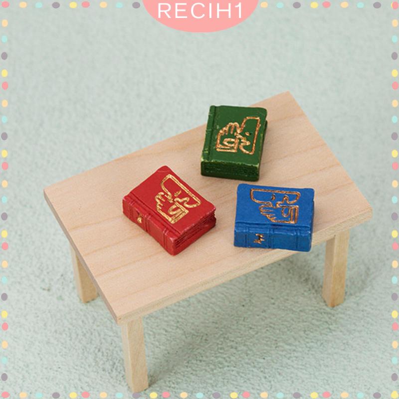 Bộ 4 Mô Hình Sách mini Bằng Nhựa Dùng Trang Trí Tiểu Cảnh DIY