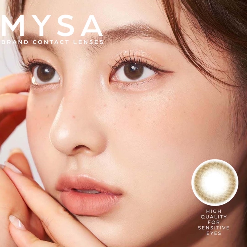 Lens Mắt Kính Áp Tròng Màu Nâu Tự Nhiên Không Giãn Đi Học Hoặc Đi Làm Có Từ 0-6 Độ Cận