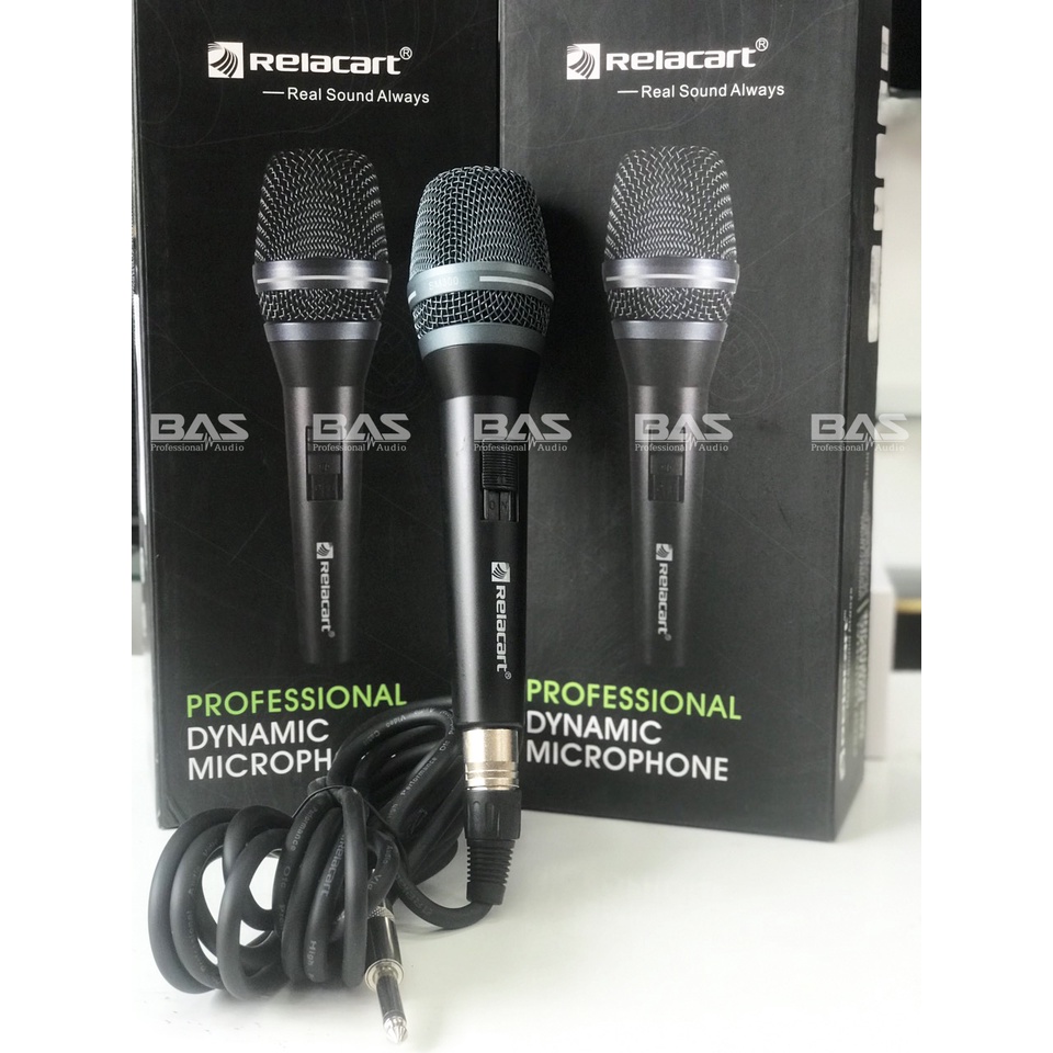 Micro dây Relacart SM300 cao cấp chính hãng, mic karaoke SM-300 chất âm trong, vang, bắt mic tốt, hát nhẹ hơi