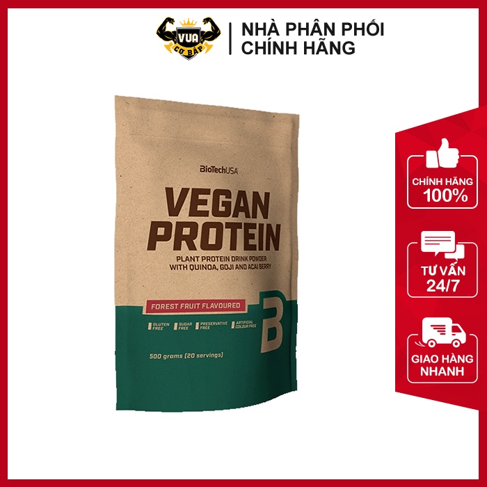 Whey Protein Thực Vật Vegan Protein BiotechUSA - Nhiều vị