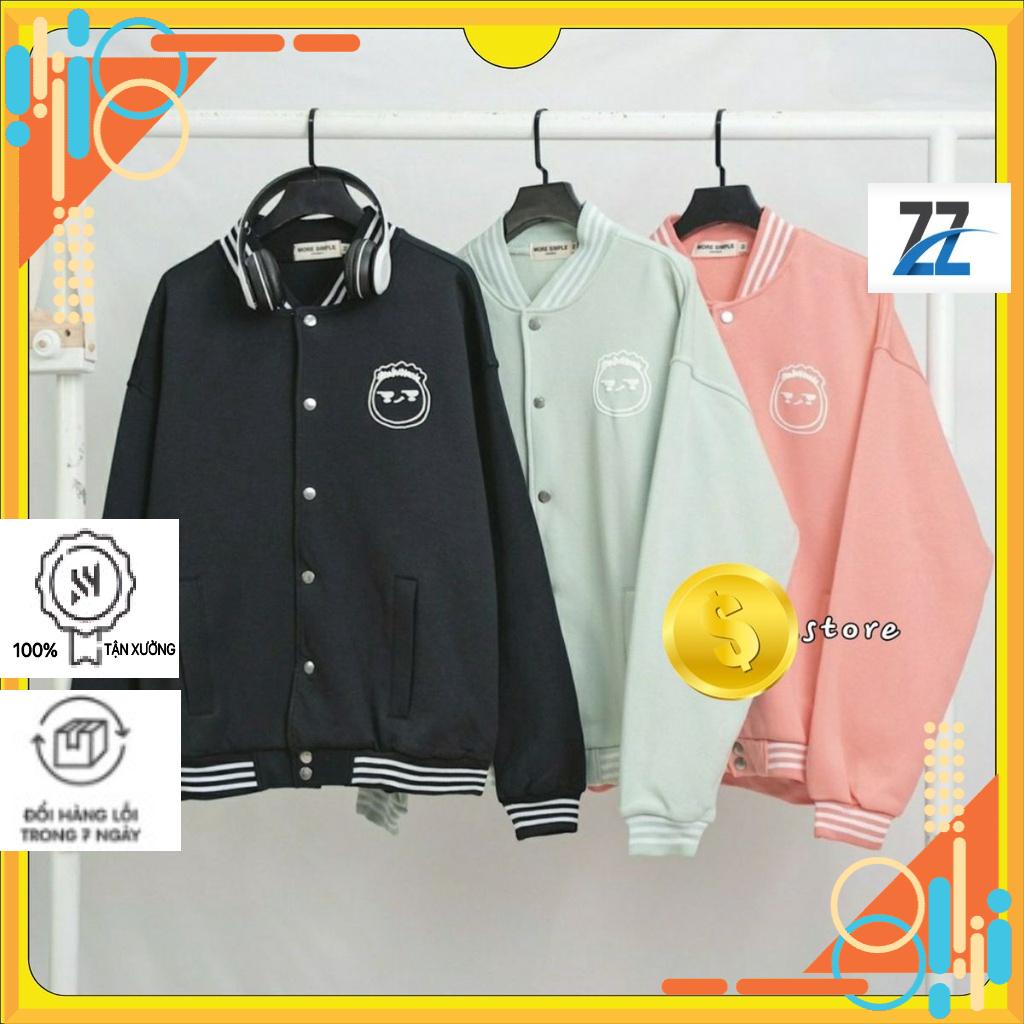 Áo Khoác BOMBER FACE Tay Dài Form Rộng Ulzzang Unisex (Ảnh Thật)