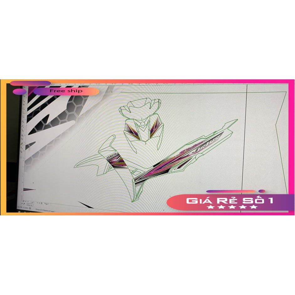 DECAL PVC 5 LỚP CHẤT LƯỢNG CAO Tem rời Sirius dán xe trắng