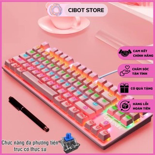Máy tính văn phòng bàn phím cơ gaming K7 có dây ABS bàn phím phát sáng siêu đẹp