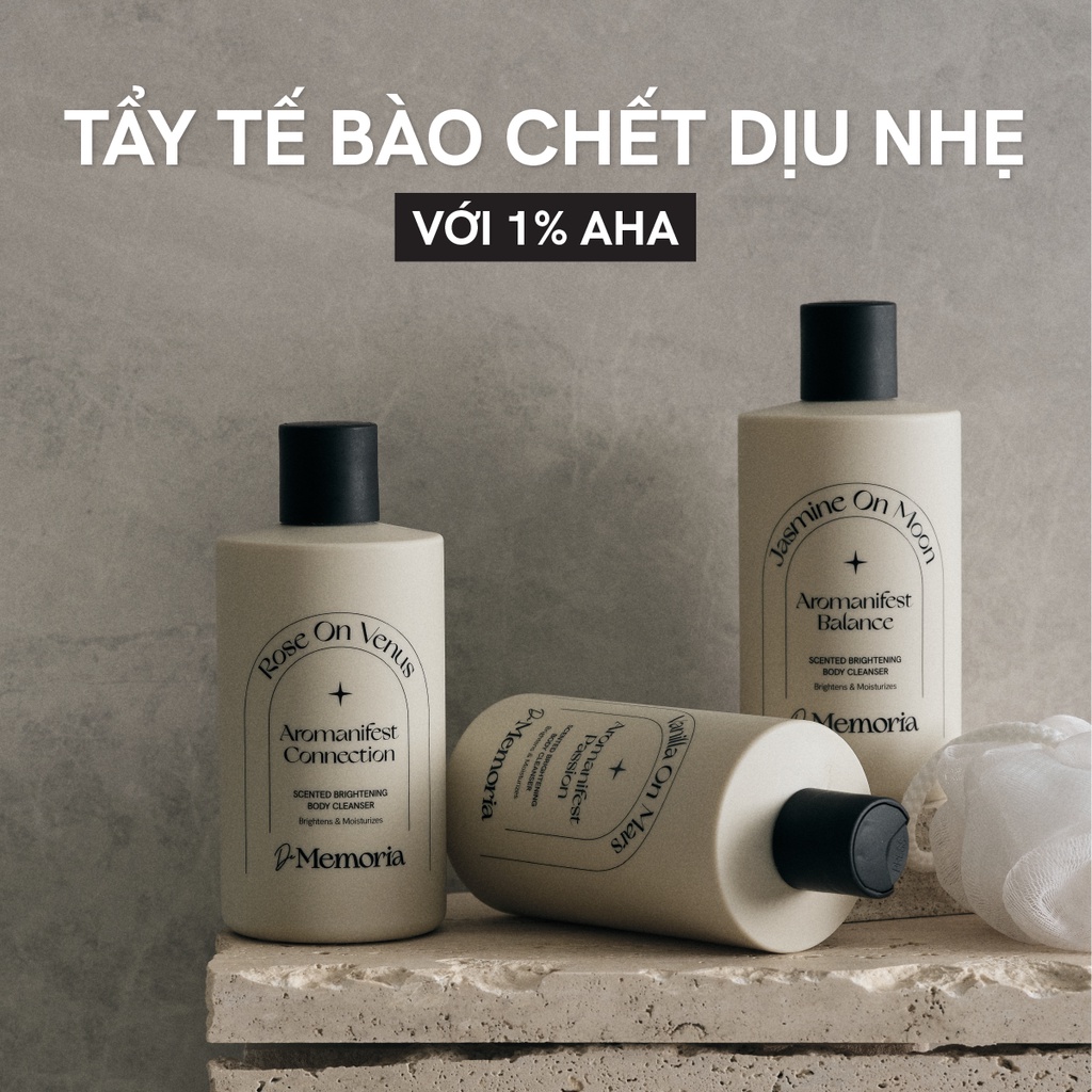 Sữa Tắm Trắng Da Hương Nước Hoa Thư Giãn D​e M​emoria Scented W​hitening B​ody Cleanser 300ml