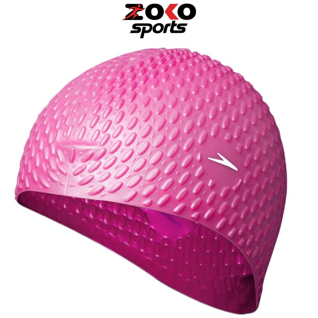 Mũ bơi người lớn Speedo chính hãng  , nam nữ chất liệu Silicone cao cấp chùm kín tai , tóc dài , tóc dày - ZOKO SPORT