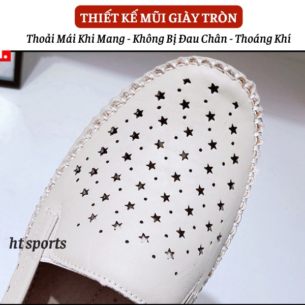 Giày lười nữ HT Sports chất liệu da cao cấp siêu êm thoáng khí phong cách thời trang