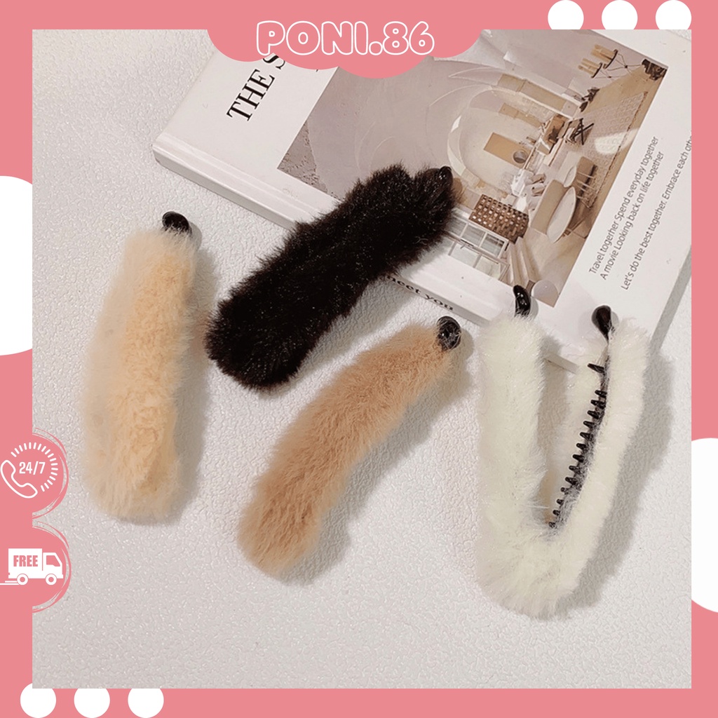 Kẹp tóc lông vũ siêu mịn phong cách hàn quốc dễ phối đồ