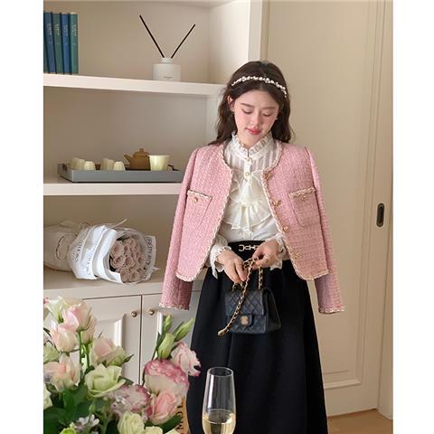 Áo Khoác Dáng Ngắn Phong Cách Pháp Thời Trang Xuân Thu Cao Cấp Cho Nữ