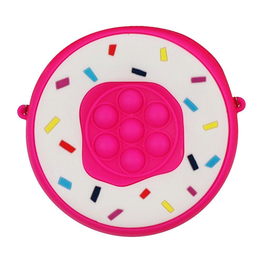 UUMIR Túi Đeo Chéo Bằng Silicone Gel Silica Hình Bánh Donut Dành Cho Bé Trai Gái