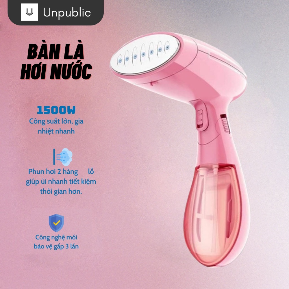 Bàn Là Hơi Nước Cầm Tay Unpublic Hf - 01 Nhỏ Gọn Tiện Lợi Cho Gia Đình