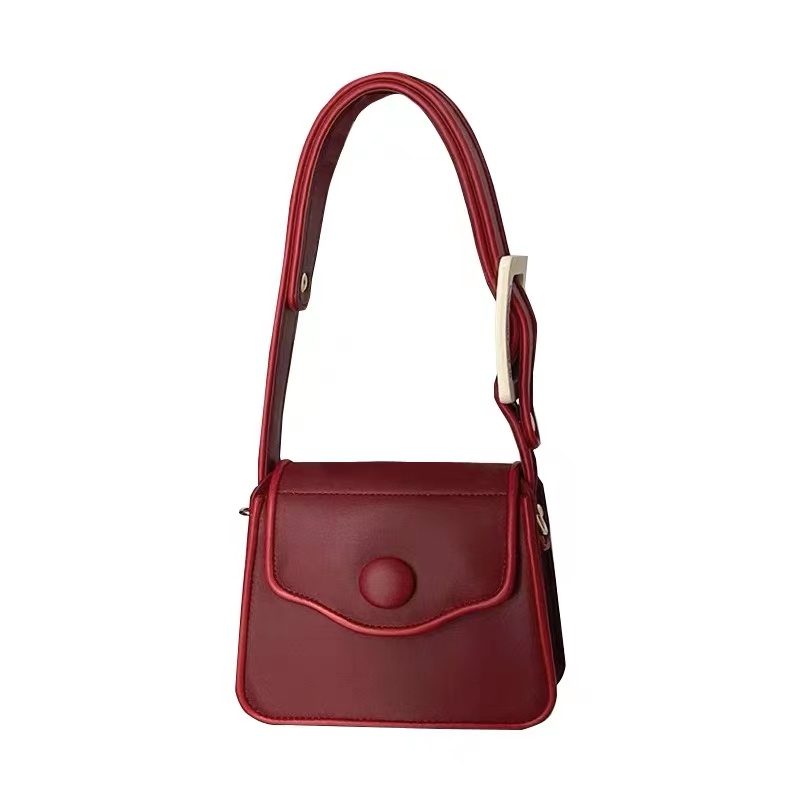Mischa Túi Đeo Vai Bằng Da PU Cao Cấp Màu Trơn Phong Cách Cổ Điển Thời Trang Dễ Phối Đồ