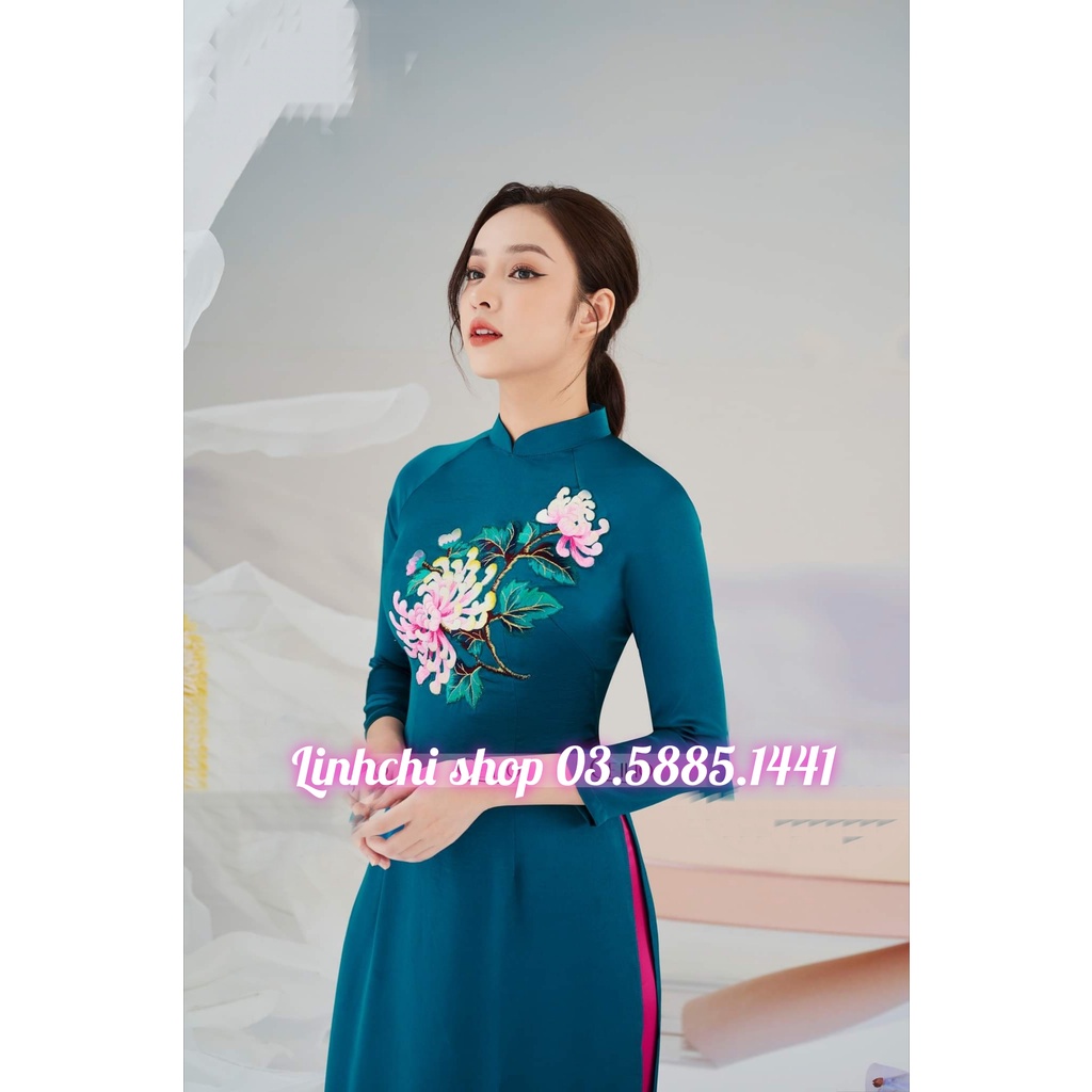 Siêu rẻ siêu phẩm 2023 áo dài thêu lụa tây thi
