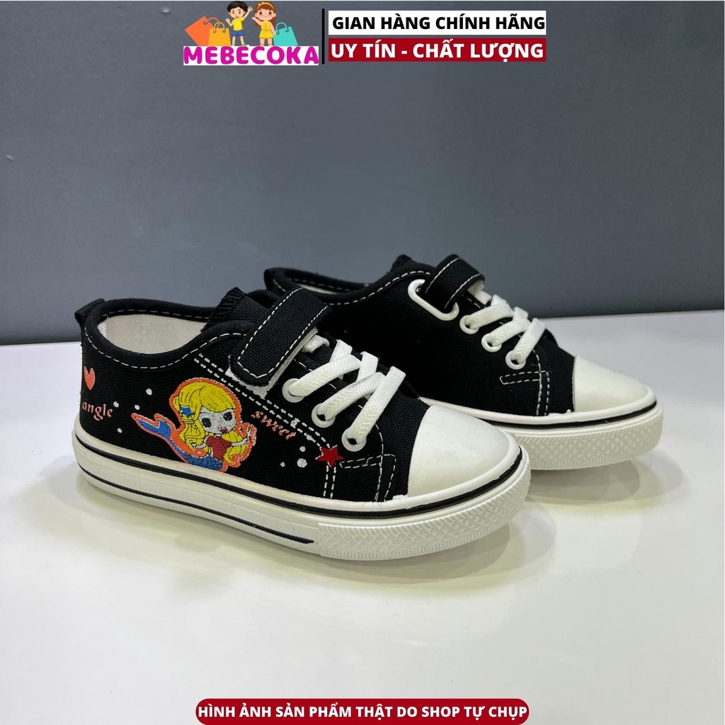 Giày thể thao quai khóa dán phong cách Hàn Quốc xinh xắn cho bé gái loại đẹp MBCK