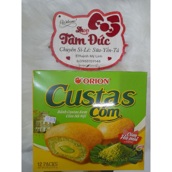 Hộp 276g bánh bông lan Orion Custas 12 cái