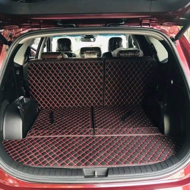 Thảm lót cốp kèm ốp lưng ghế cho Kia Sorento 2013 - 2020, thảm lót cốp xe hơi da Pu không mùi