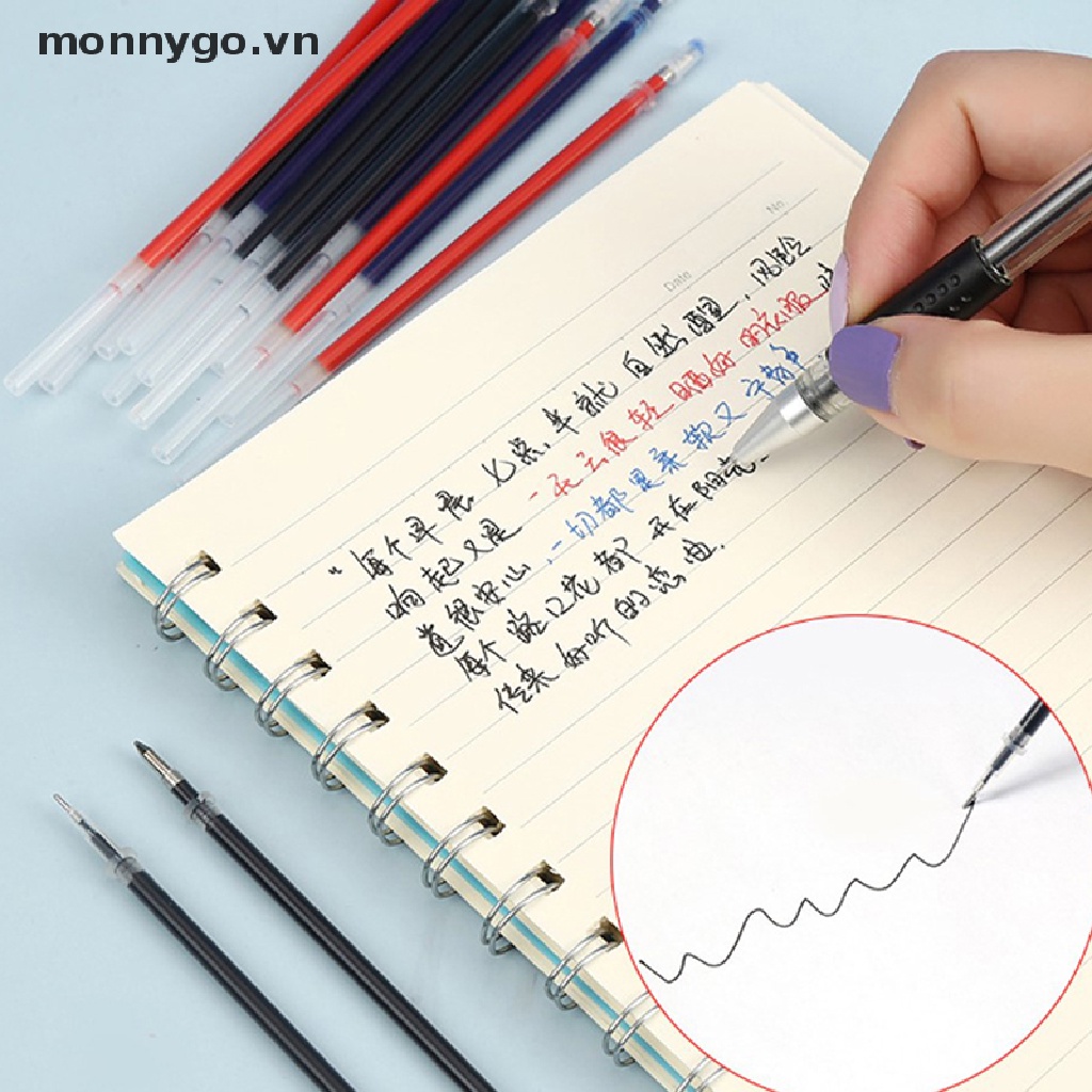 10 Ruột Bút Mực Gel Ngòi 0.38mm