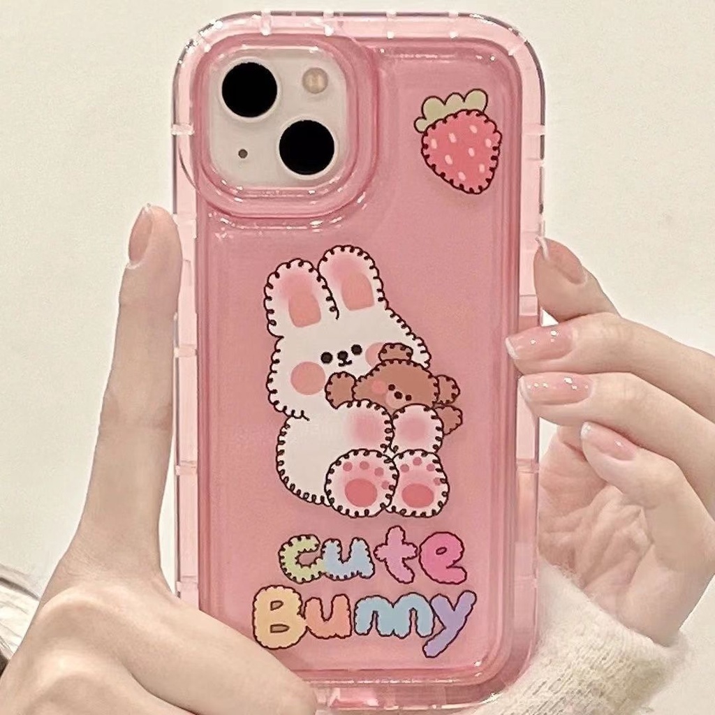 Ốp Điện Thoại Dẻo Trong Suốt Họa Tiết Chú Thỏ Dễ Thương Cho IPhone 14 13 Pro MAX 11 12 XS MAX Casing 6S 7 8 Plus X XR