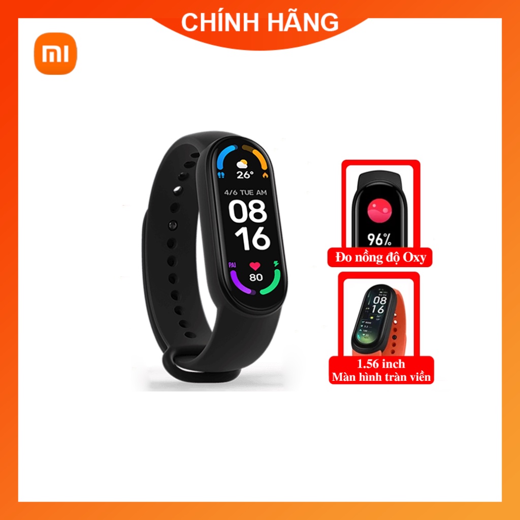 Vòng đeo tay thông minh Xiaomi Mi Band 6 BHR4951GL Xiaomi bản quốc tế miband6