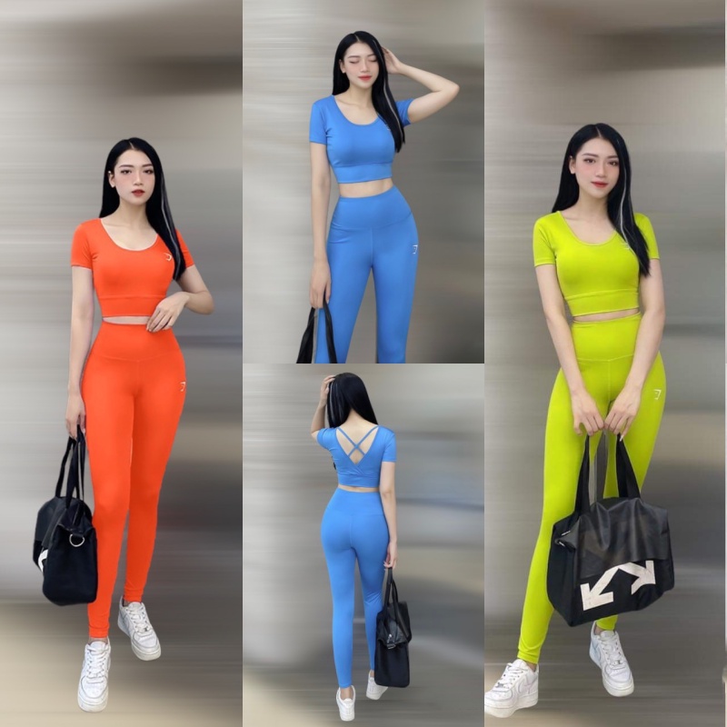 Bộ tập yoga tay con đủ màu lẻ size có tặng kèm mút cao cấp